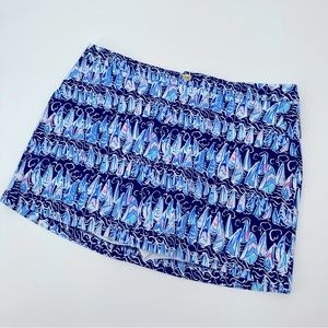 Lilly Pulitzer Colette Skirt Skort Sails & Stripes Size 16